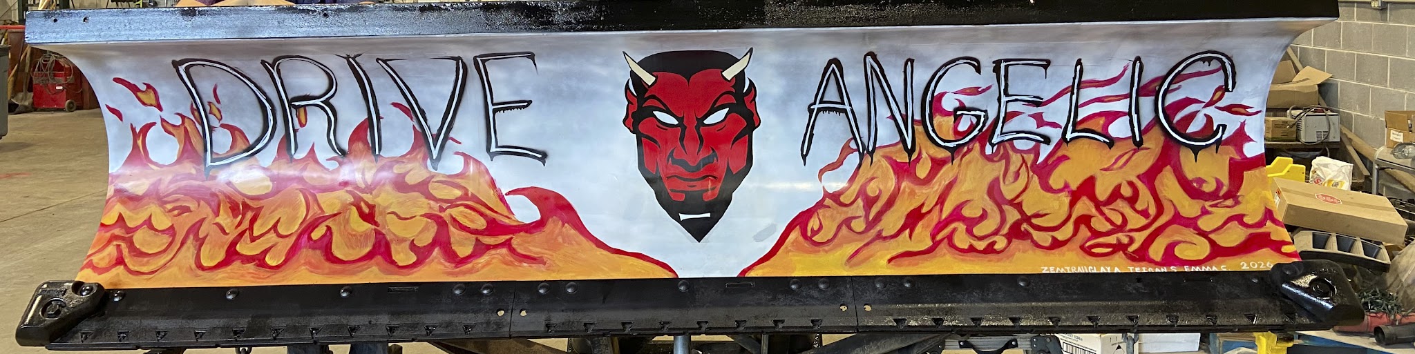 Calhoun County High School painted plow