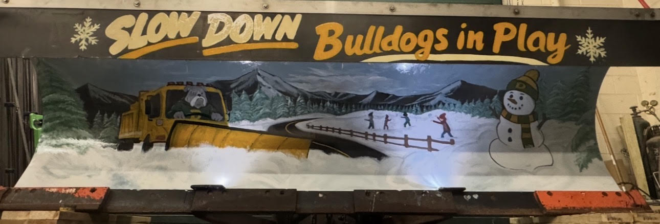 Doddridge County High School painted plow