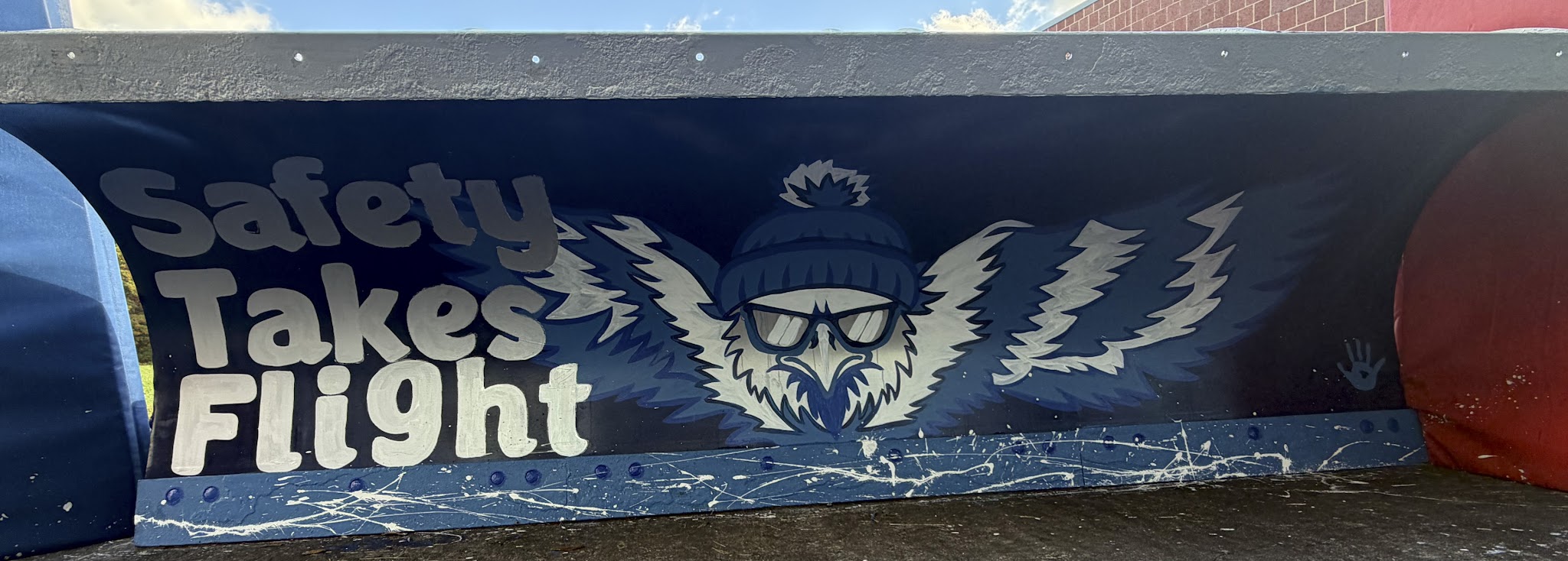 Frankfort High School painted plow