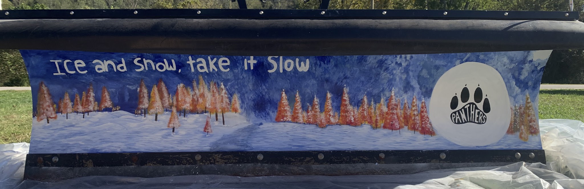Lincoln County High School painted plow