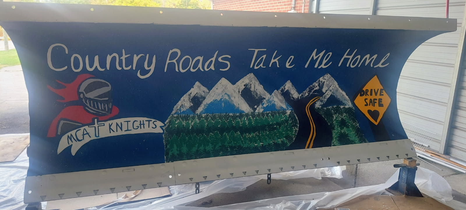 Maranatha Christian Academy painted plow