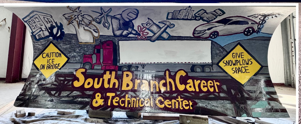 South Branch Career and Technical Center painted plow