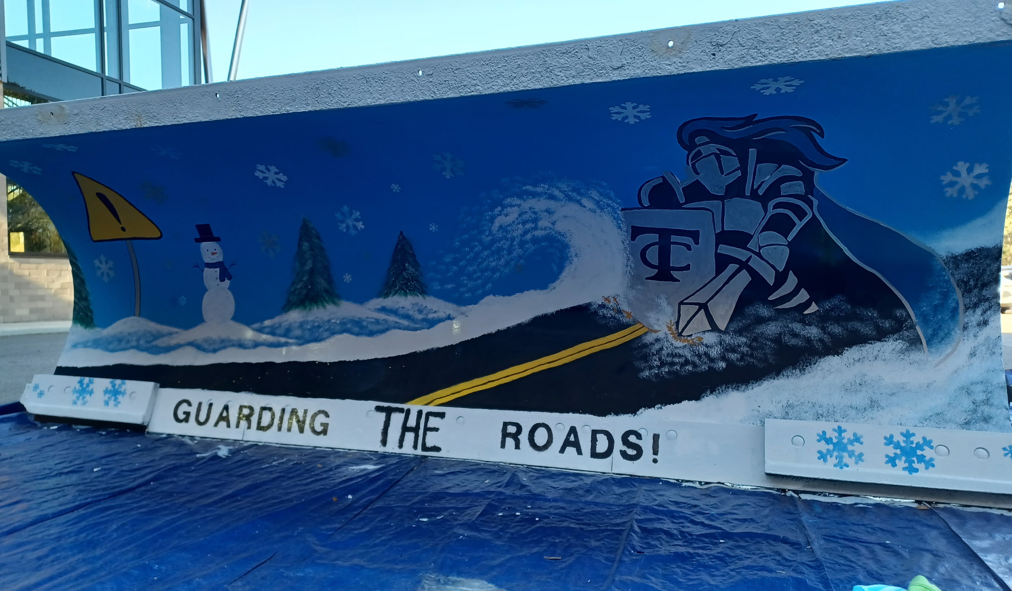 Tyler Consolidated High School painted plow