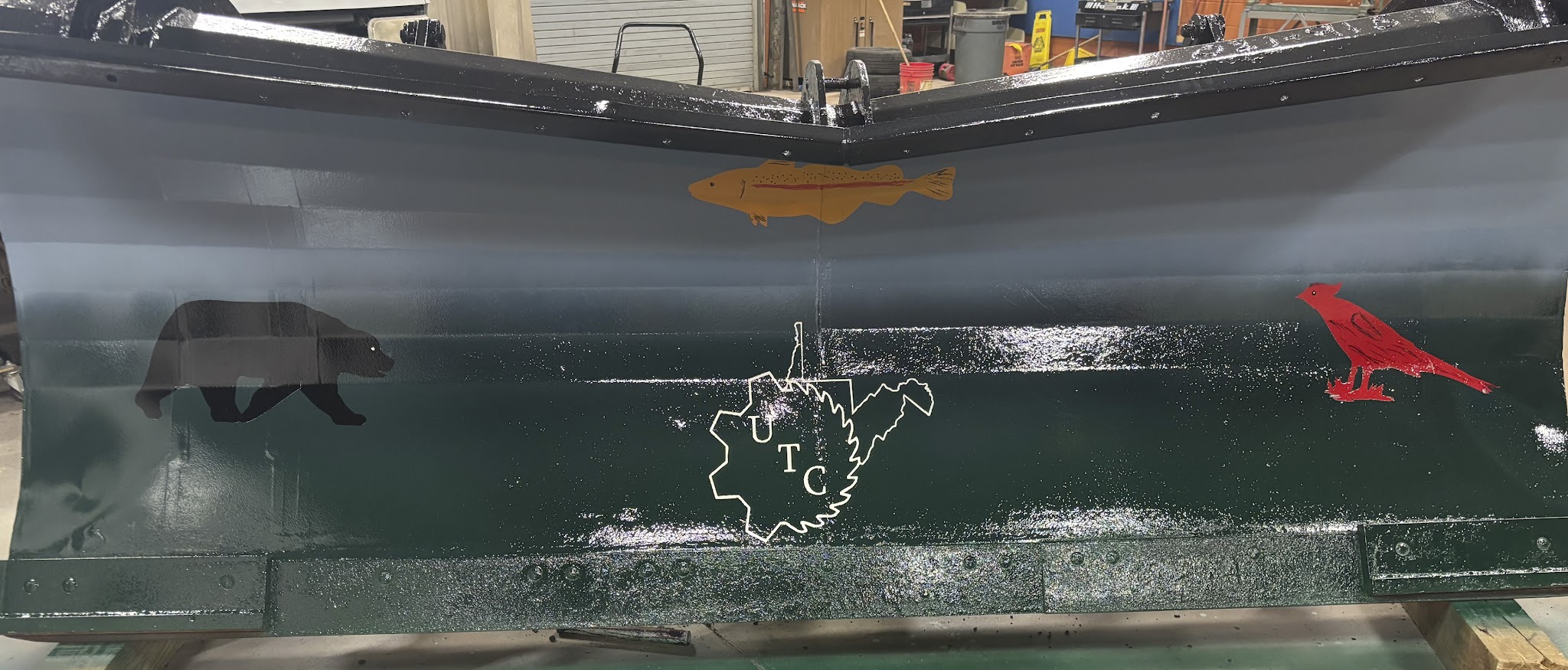 United Technical Center painted plow