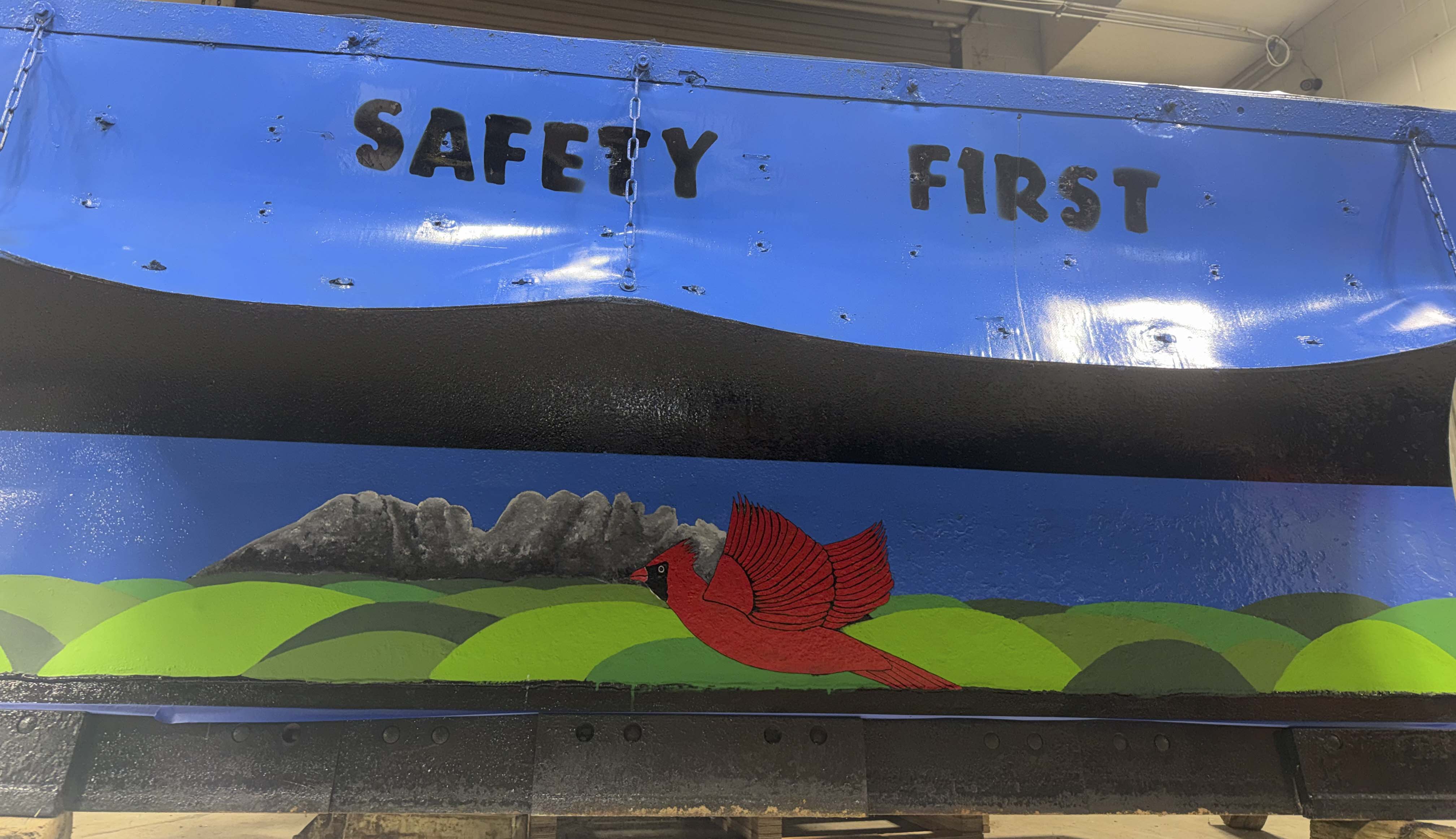 Wirt County High School painted plow