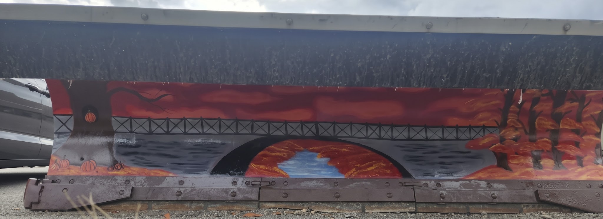 Woodrow Wilson High School painted plow